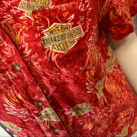 Harley Davidson Button Down Top - Picture 4 of 10